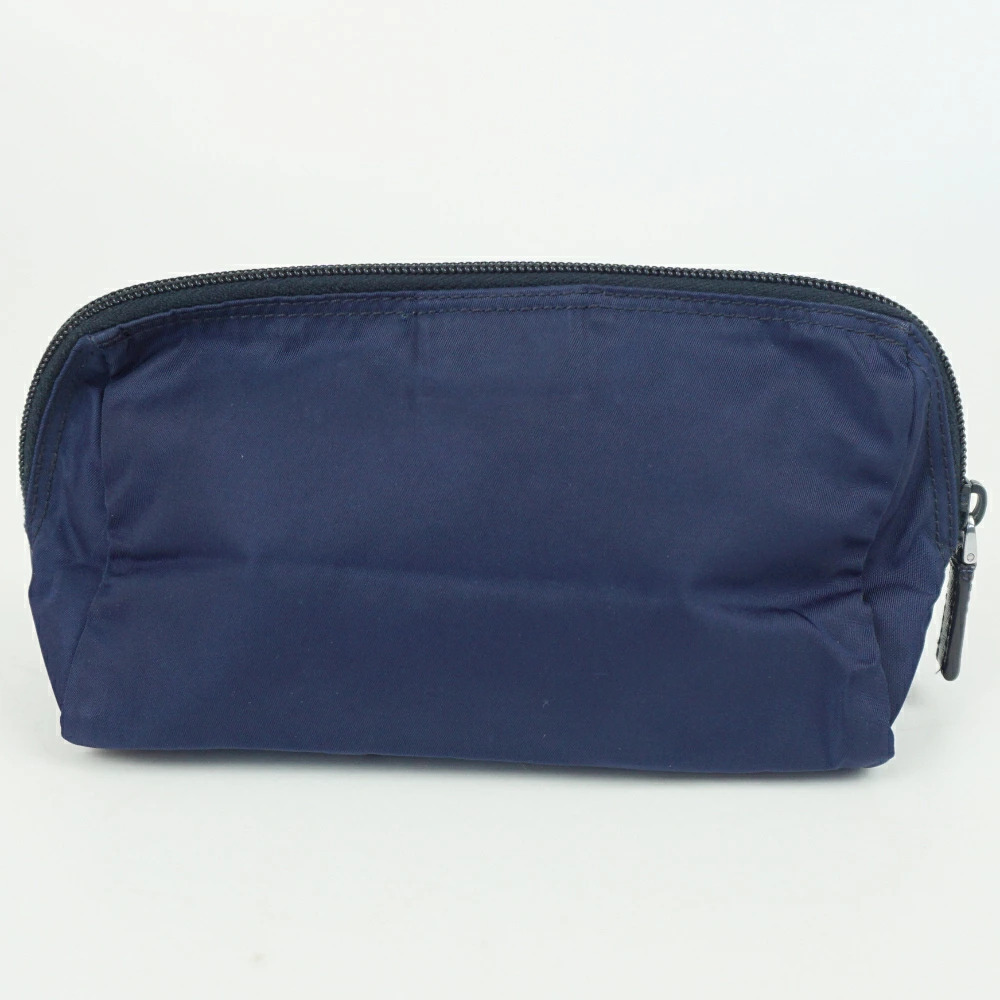 Prada Pouch Clutch Navy Blue Cosmetic Makeup Accessory Case